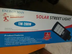 All in 1 Solar Street Light 200w White and Yellow Background