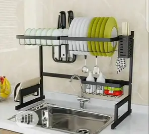 Over the Sink Draining Plate Rack