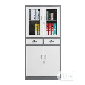 Steel Office Cupboard With Middle Drawers