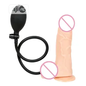 Inflatable Flesh Dildo Anal Plug Vaginal Stimulation Pump