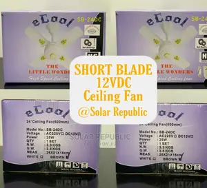Solar Ac/Dc 12V Ceiling Fan