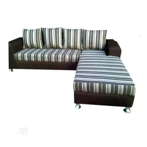 L Shaped Sofa With Stripe