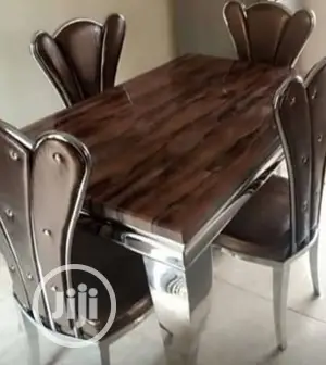 Original Executive Imported Marble Dining With Four Seaters.