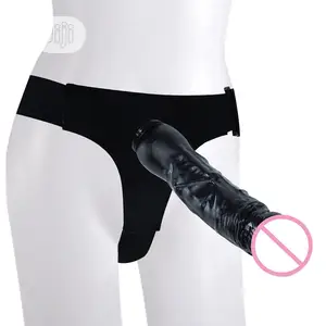 Strap on Black Dildo Silicon Adult Sex Toys