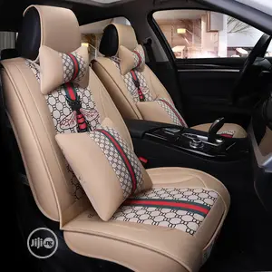 Butterfly Cream Genuine Leather Car Seat Cover