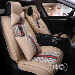 Genuine Butterfly Cream Leather Car Seat Covers