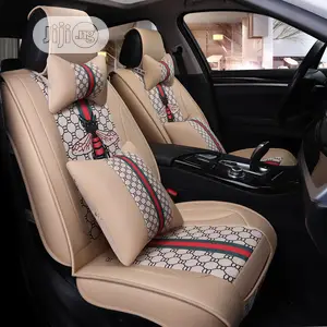 Butterfly Mixed Cream Leather Car Seat Covers