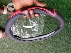Universal Black and Red Color Steering Wheel Cover