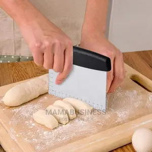 Stainless Steel Dough Scraper Cutter With Ergonomic Rubber N