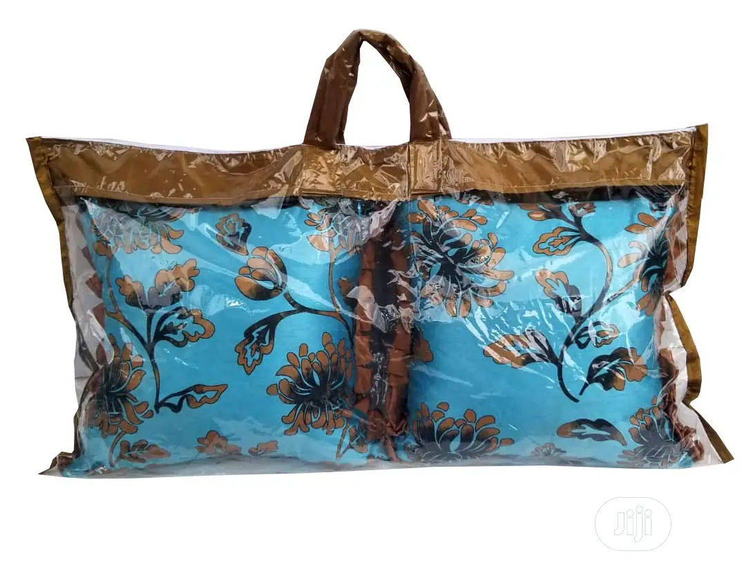 Blue Floral Throw Pillow