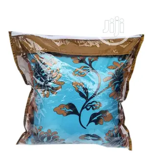 Blue Floral Throw Pillow