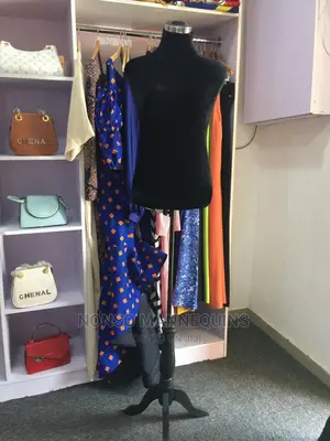 Black Female Padded Dressform With Tripod Stand