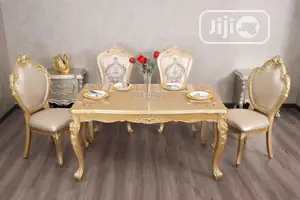 Gold Color Dining Table by 6