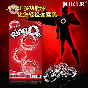 Three-Ring Beaded Transparent Sleeve Male Penis Ring