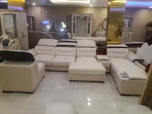 Quality Leather Living Room Turkey Sofa With Cup Holders.