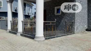 Stainless Handrail Gold Design Up/Down Balcony