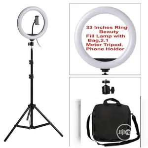 Light Dimmable 33 Inches LED Ring With 2.1 Meter Tripod