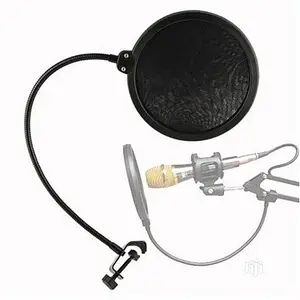 Black Pop Filter for Studio Microphone