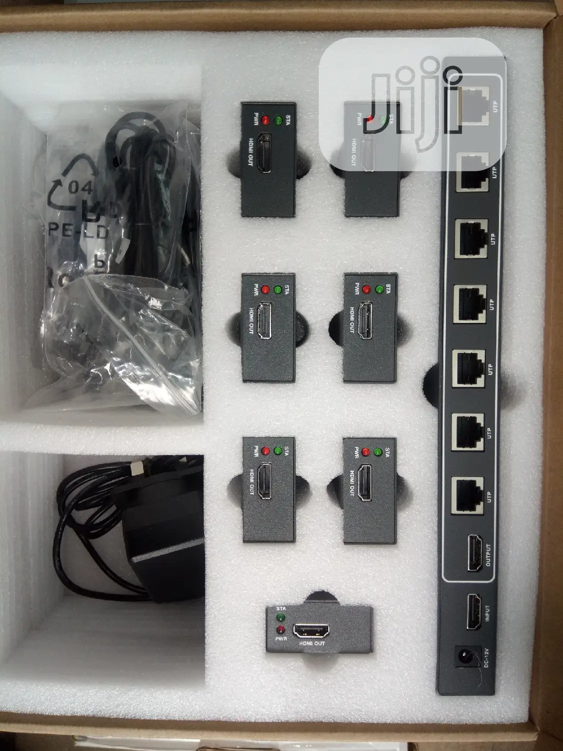 1×7hdmi Splitter and Extender Over Ethernet