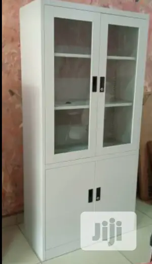 Half Glass Half Metal Cabinet