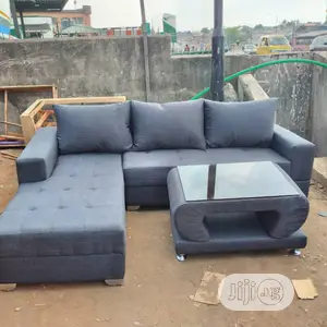 Portable L- Shaped Sofa With Center Table