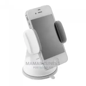 Car Mount Holder Phone Stand Silicone Sucker - White