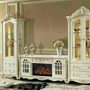 New Royal Tv Stand With Fire Display And Wine Bar Cellars