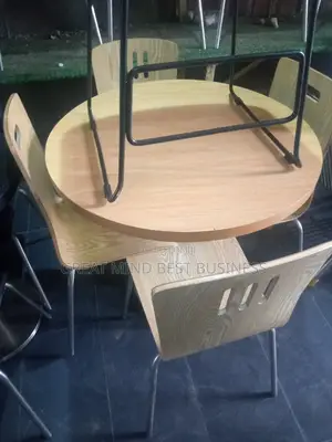 Wooden Restaurant Table and Chairs
