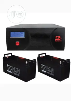 Two Batteries 12v100ah and 2.4kva Mercury Inverter