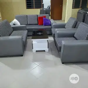 Complete Set of Fabric Sofa With Center Table