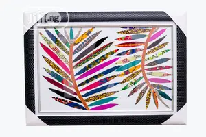 Ankara White Background Wall Frame