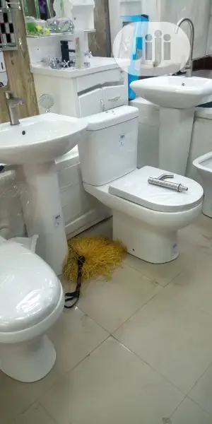 Original WC With the Wash Hand Basin and Pedestal