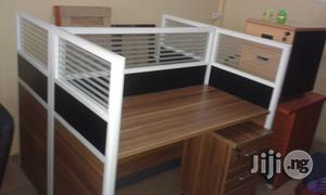 Brown And Black 2man Workstation