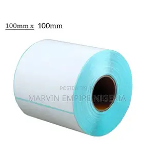100mm by 100mm 1 Roll Barcode Sticker Receipt Paper