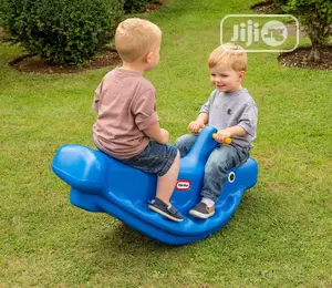 Whale Teeter Totter-Blue