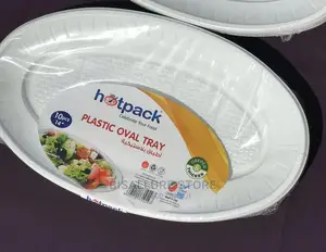 Hotpack Plastic Oval Tray - 10pieces