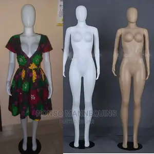 Plastic White and Brown Detachable Faceless Mannequins