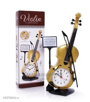 Warm Heart Creative Cute Violin Alarm Clock No.Zh898