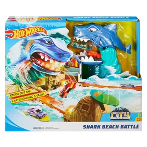 Hot Wheels Shark Beach Battle Play Set