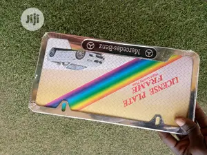 White Stainless Mercedes-Benz Cove Plate Frame Cover