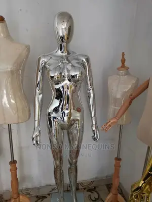 Silver Chrome Female Facless MANNEQUINS