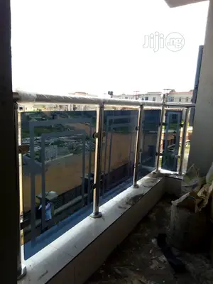Stainless Steel Handrail Darkened Glass