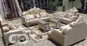 Modern 7 Seater Living Room Leather Fabric Made Sofa Chair.
