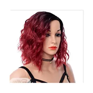 Burgundy Black Wavy Ombre Wig
