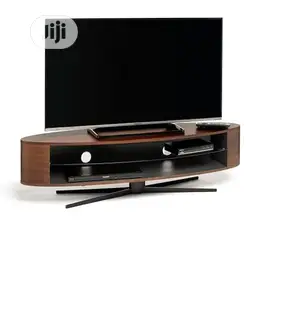 Chrome Entertainment Center TV Stand – Brown