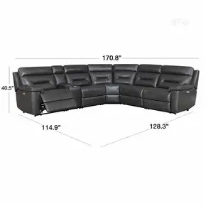 Corry 6pc Leather Power Reclining Sectional Sofa