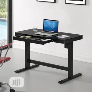 Adjustable Height Computer Desk – White