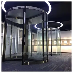 Glass Automatic Revolving Door for Hotel Airport Malls