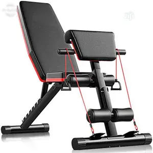 Adjustable Exercise Bench With Rope and Curl Pad