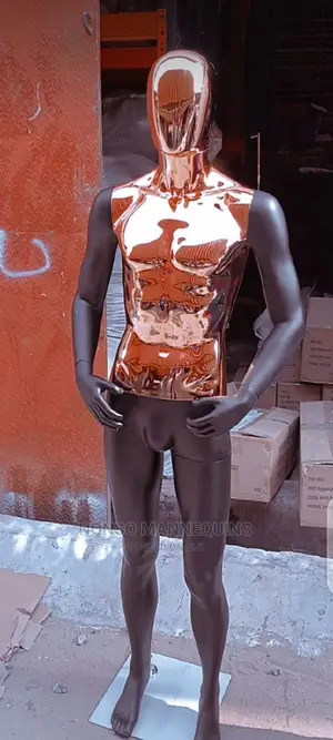 Rose Gold and Black Male Full Body Mannequins